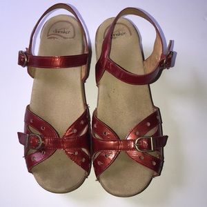 Dansko red sandals
